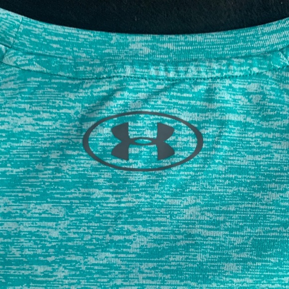 Under Armour Men's Aqua Heather Short Sleeve Tee - Picture 4 of 4